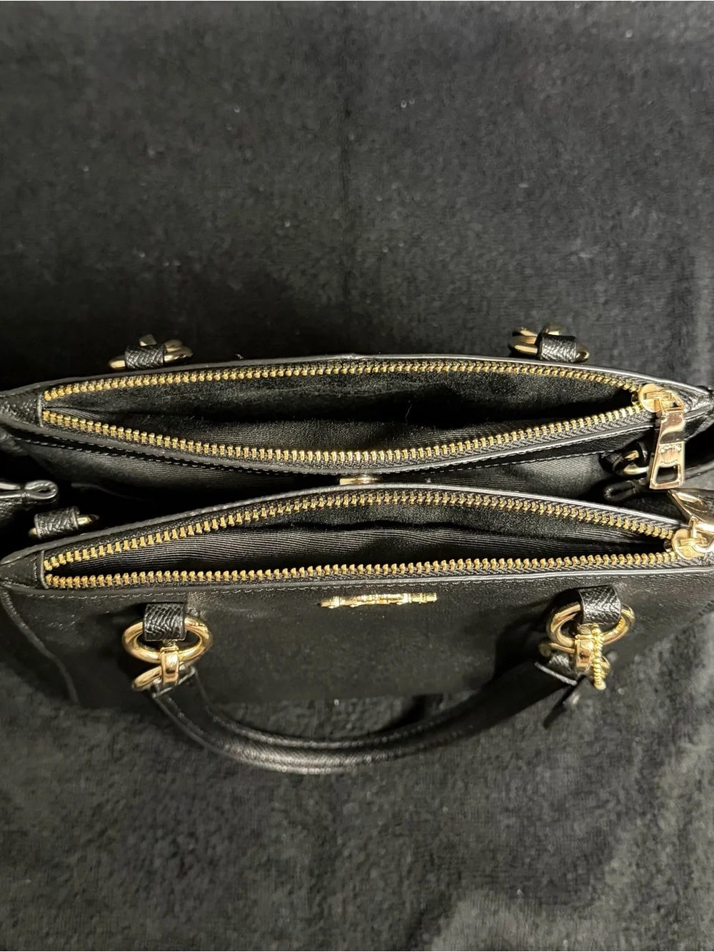 Coach Black Christie Carryall Tote in Pebble Leather